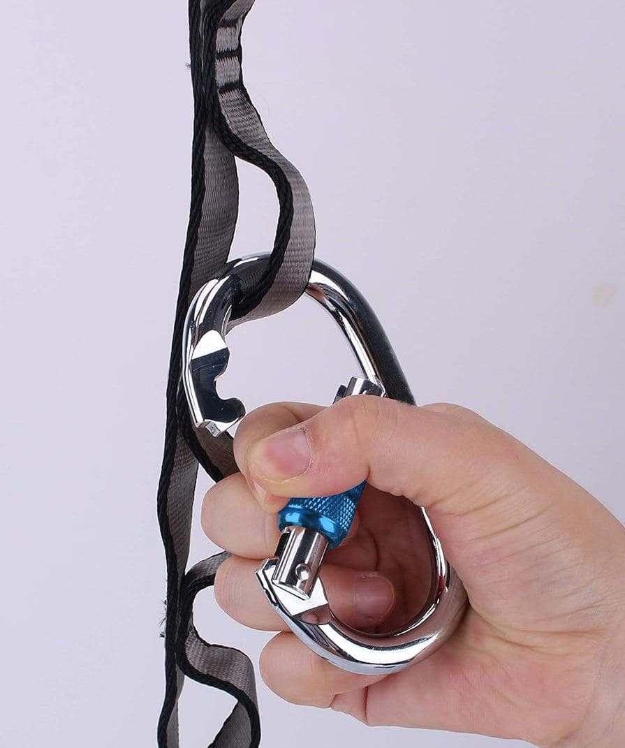 2PC Large Carabiner Clips, Climbing Carabiner, Multipurpose for Aerial Yoga, Rigging, Ropes, Hammocks - Image 2