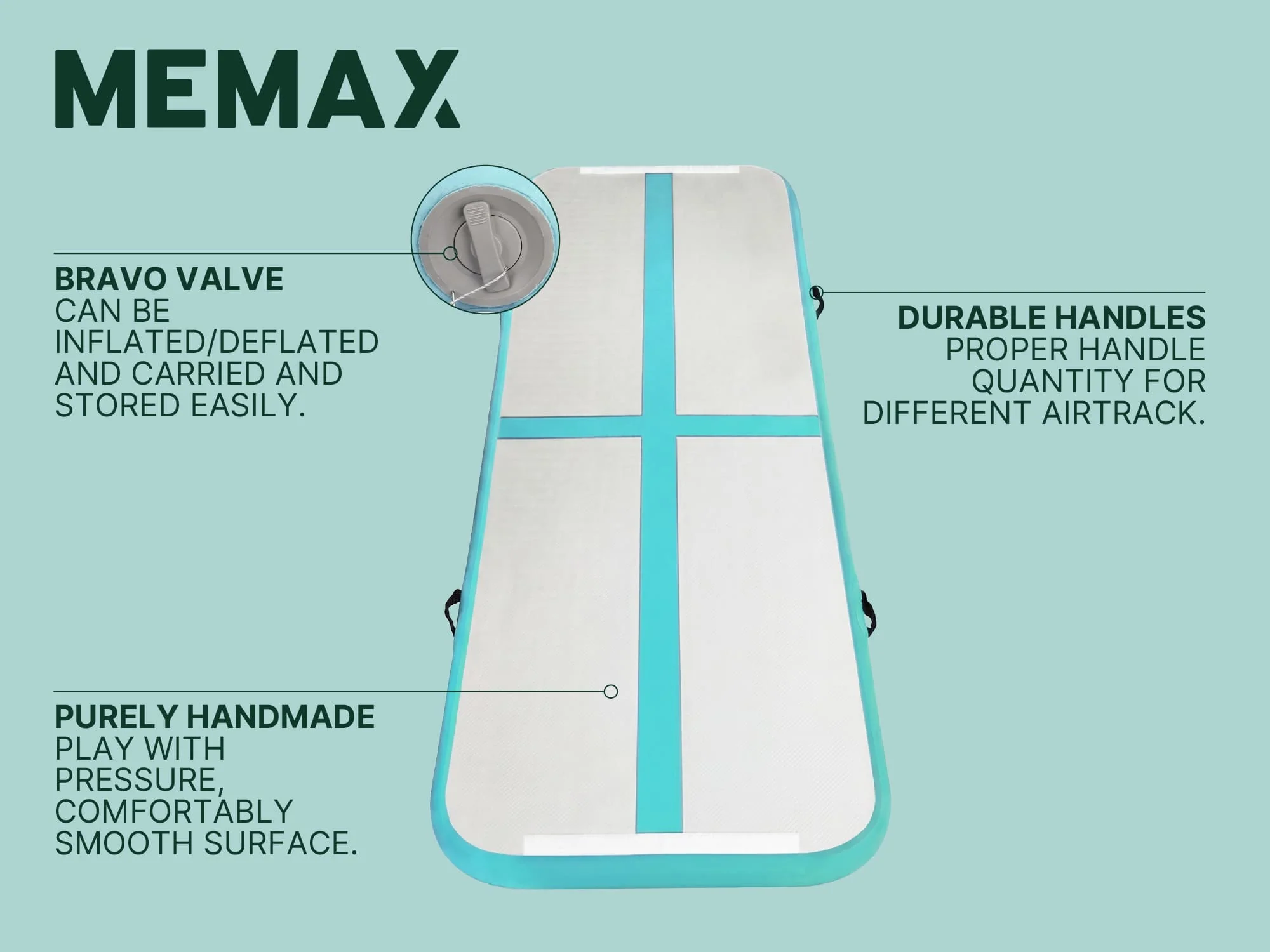 MEMAX Inflatable Gymnastics Air Track Mat - Image 12