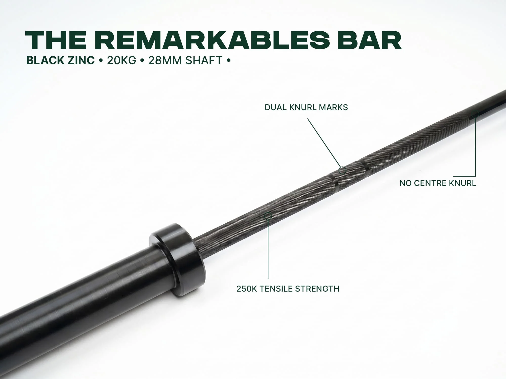 20kg Olympic Barbell Black Zinc - Bushing - Image 4