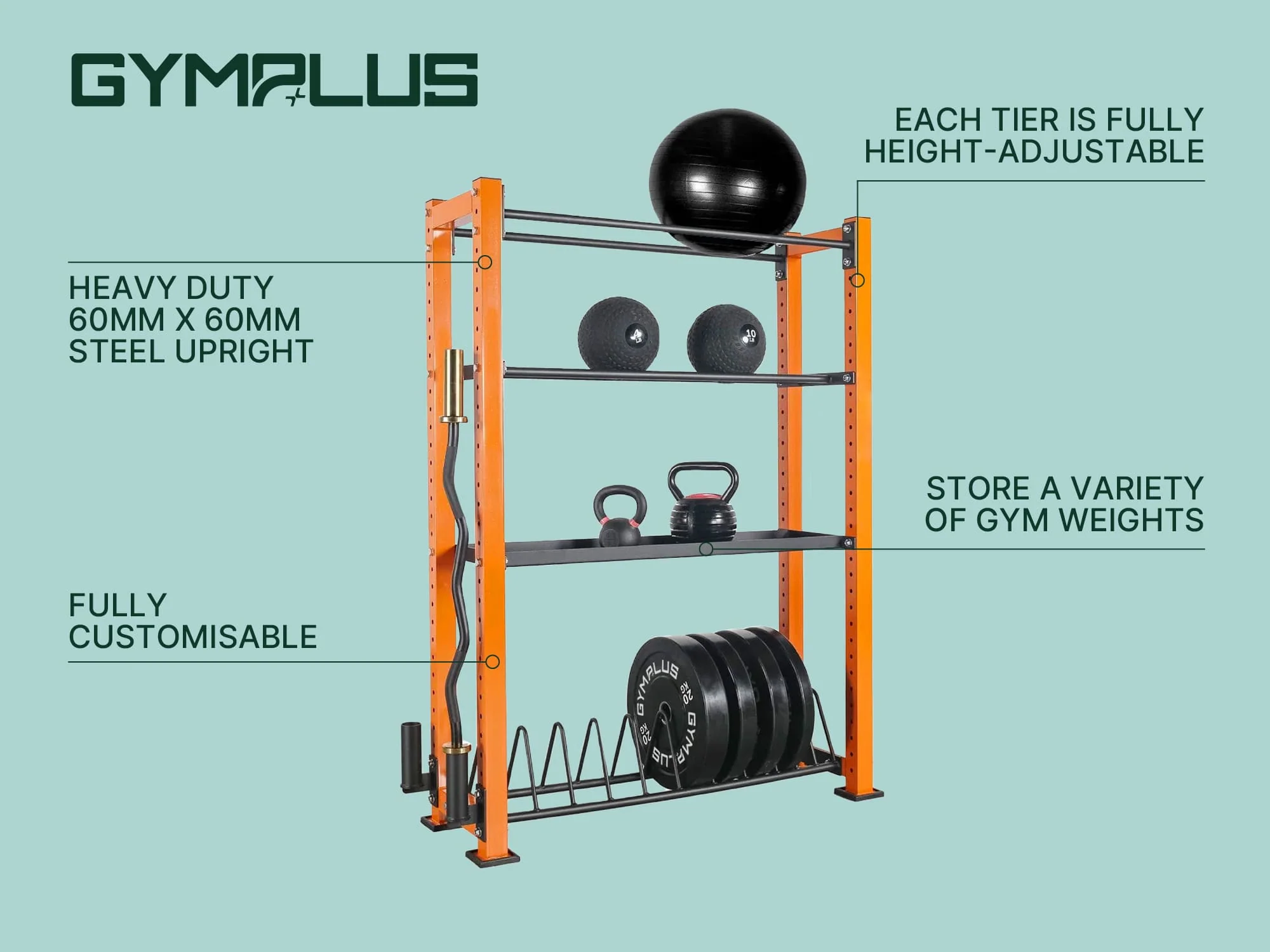 Single Bay Gym Storage Rack System - Image 2