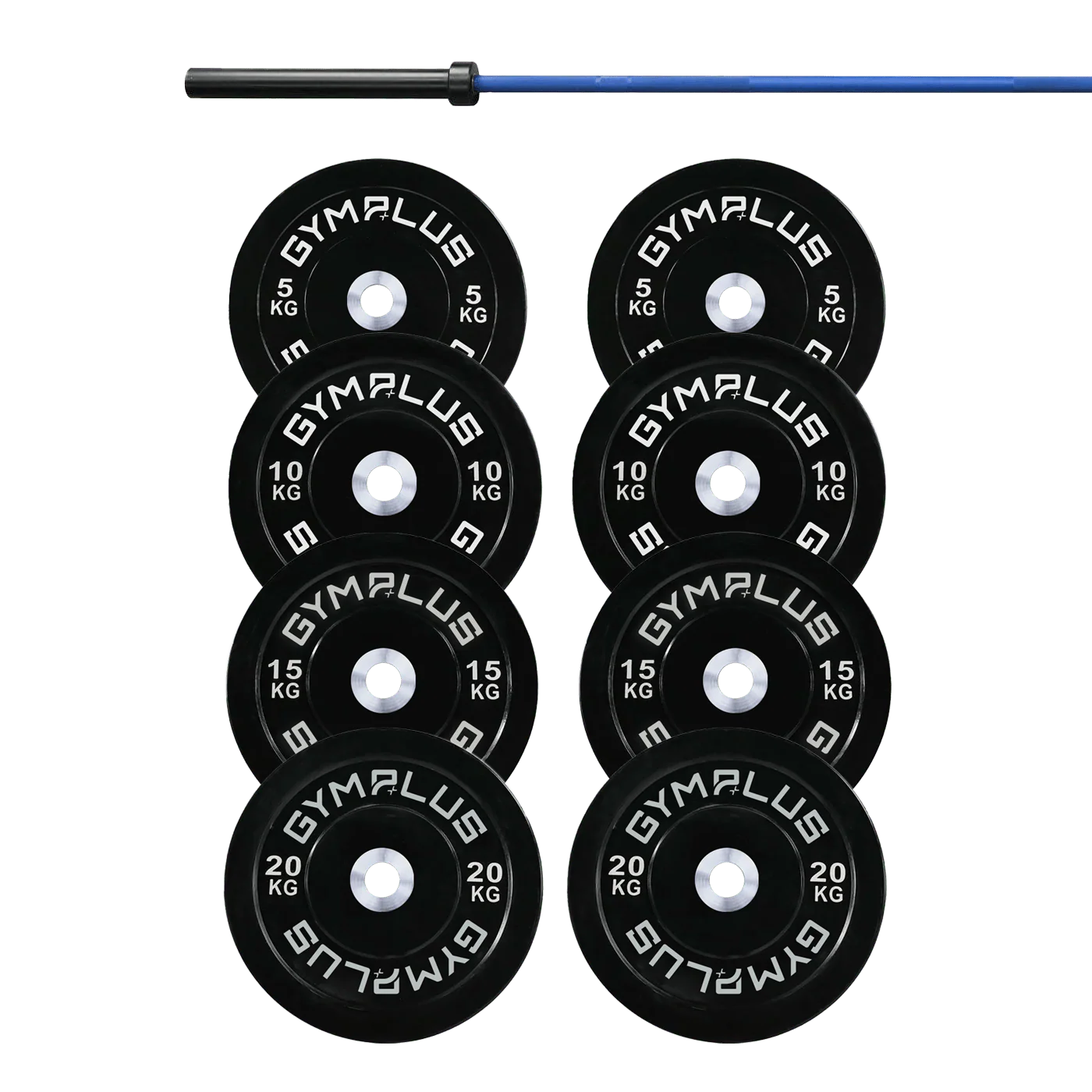 Cerakote Olympic Bar 20KG and Bumper Plates Set