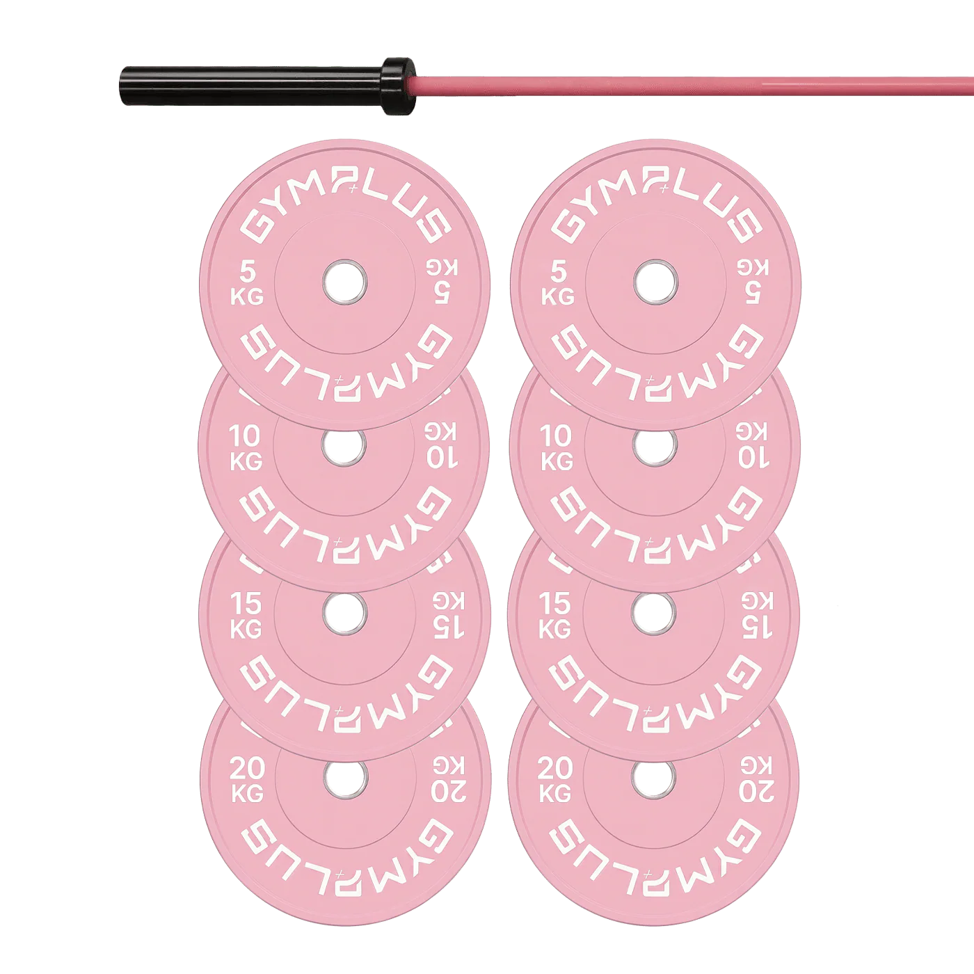 Cerakote Pink Olympic Barbell & Bumper Plate Set – 60kg/100kg