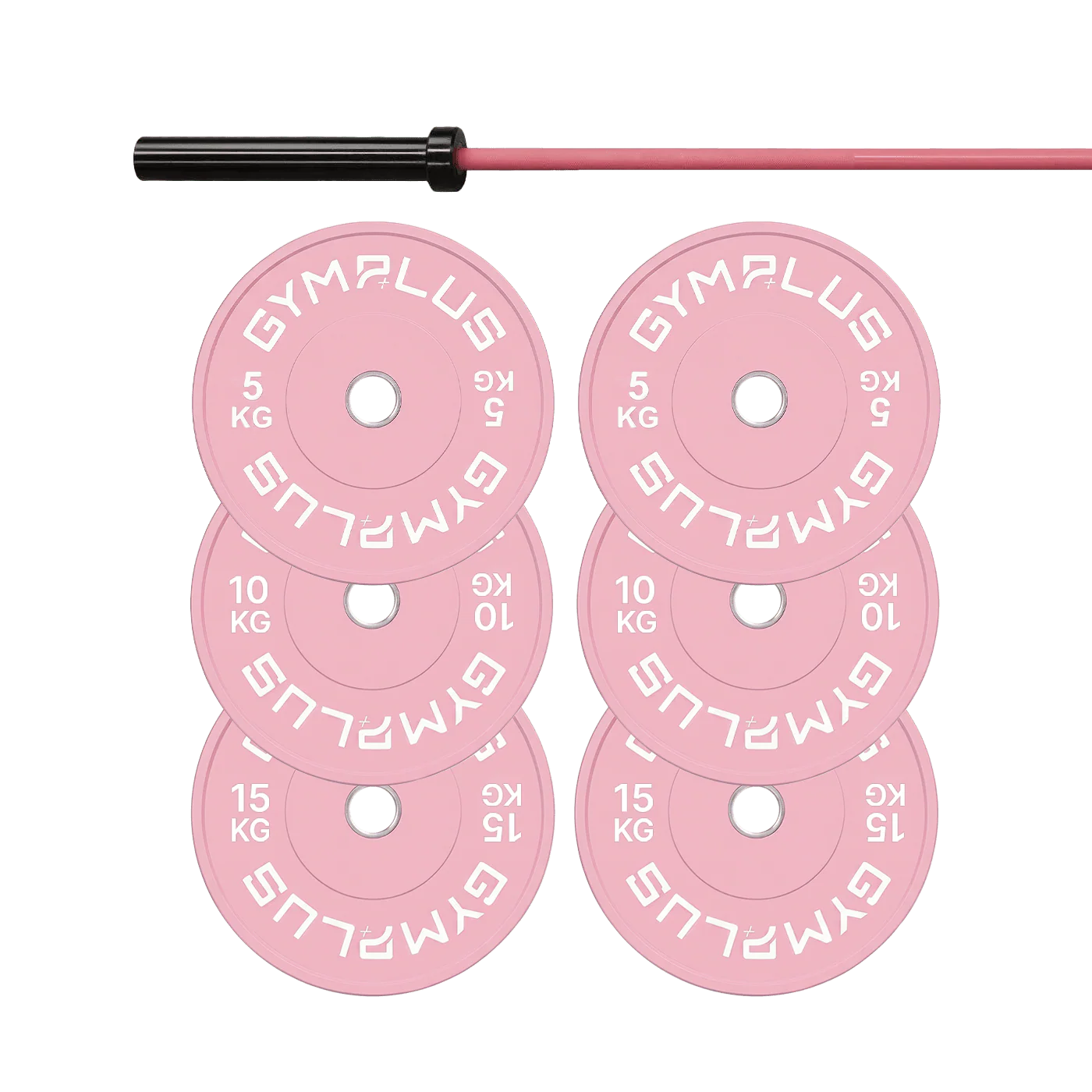 Cerakote Pink Olympic Barbell & Bumper Plate Set – 60kg/100kg - Image 2