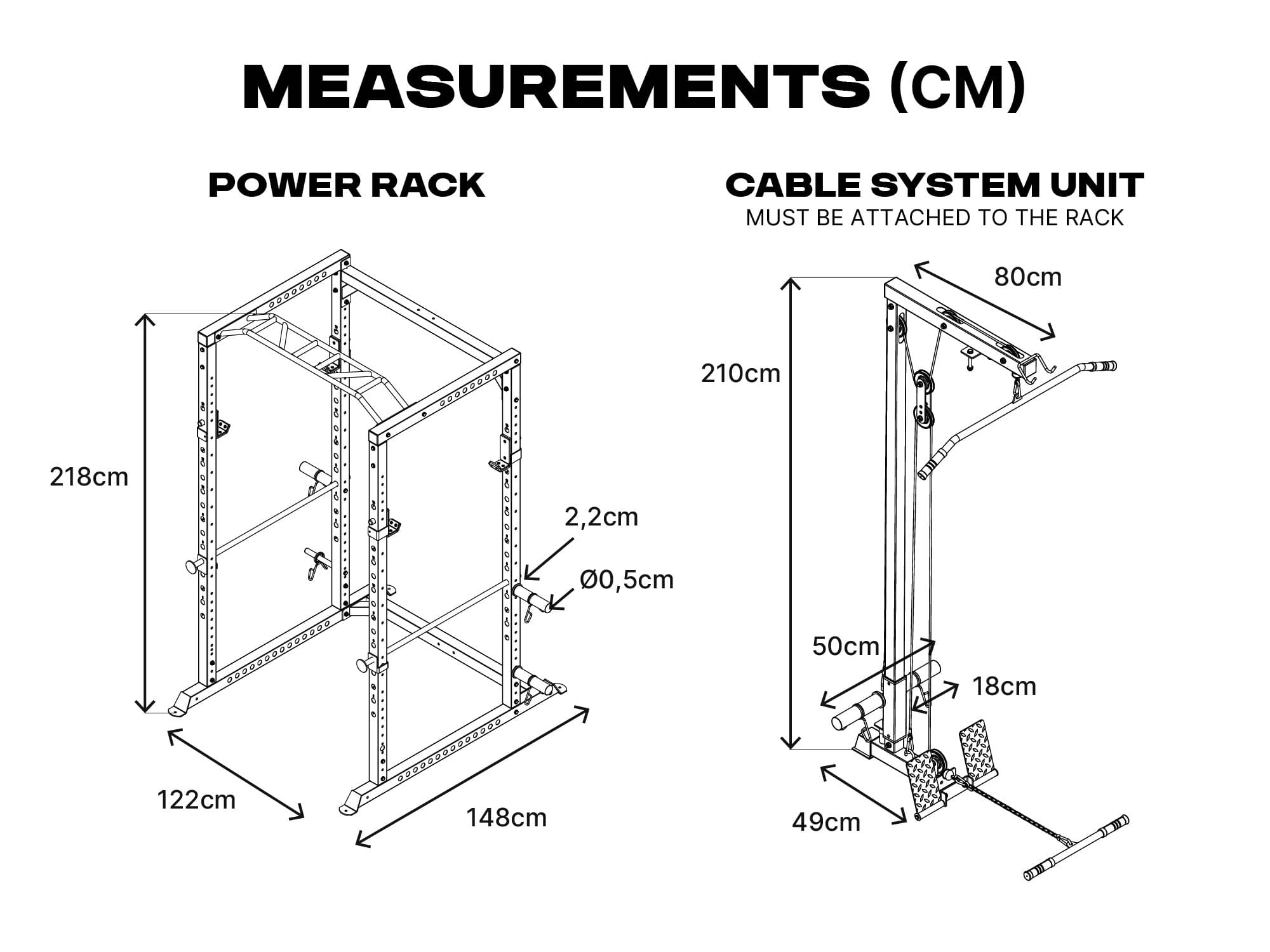 L4 Power Rack with Cable Pulley System - Image 18