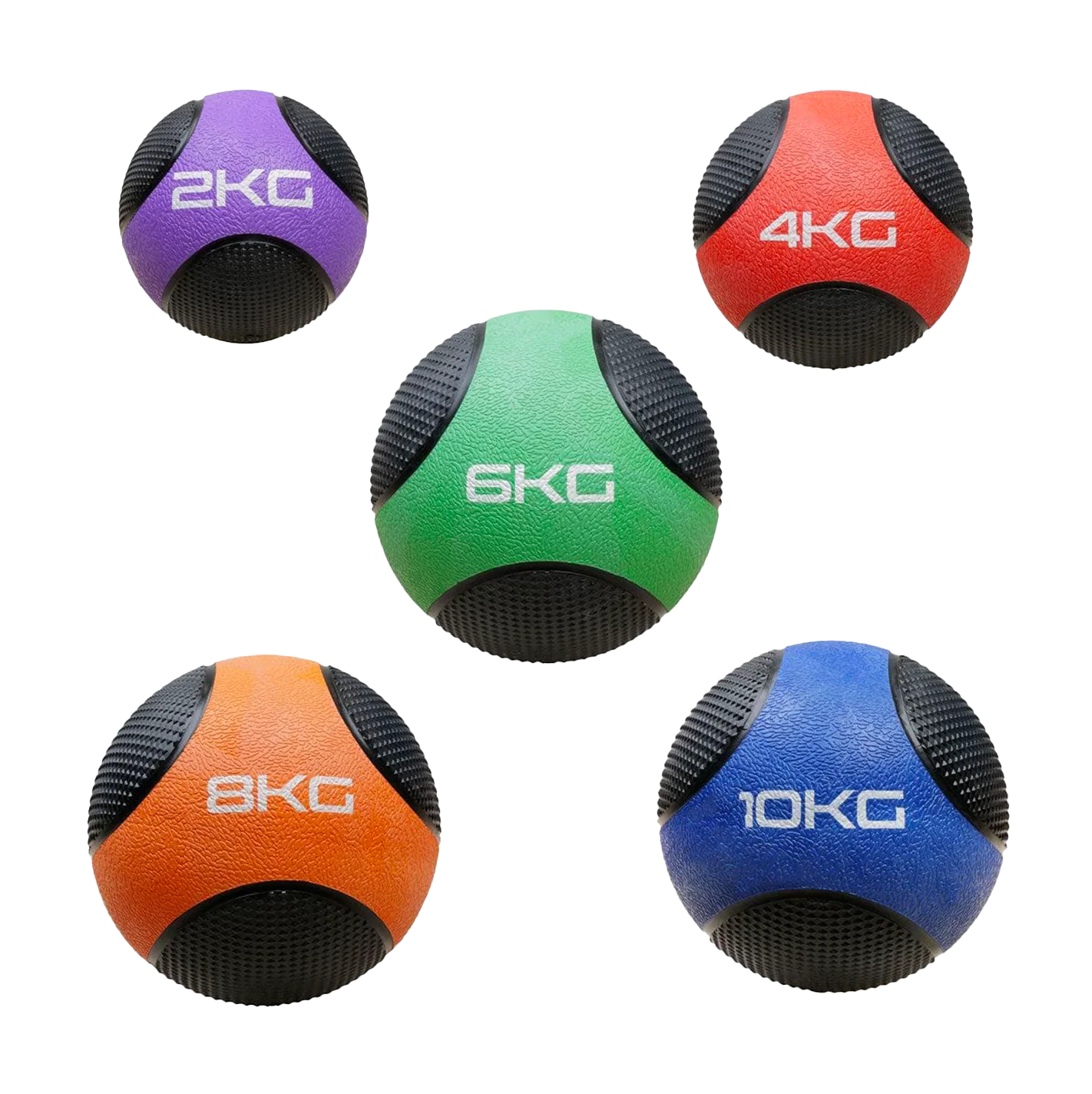 ATTIVO Rubber Medicine Ball Set of 5 Balls - 2kg 4kg 6kg 8kg 10kg