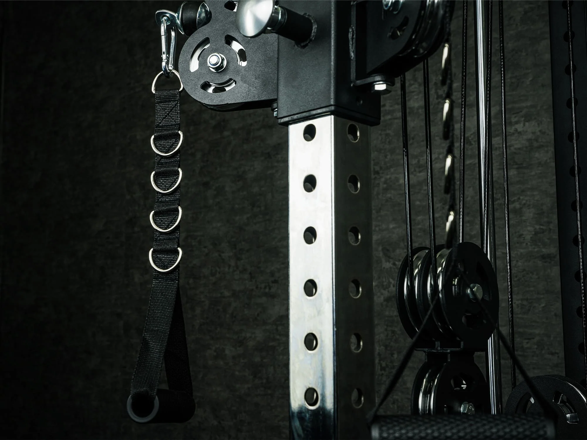 L4 Pro Series Wall Mount Cable Tower With Weight Stack - Aluminium Pulley Wheels - Image 8