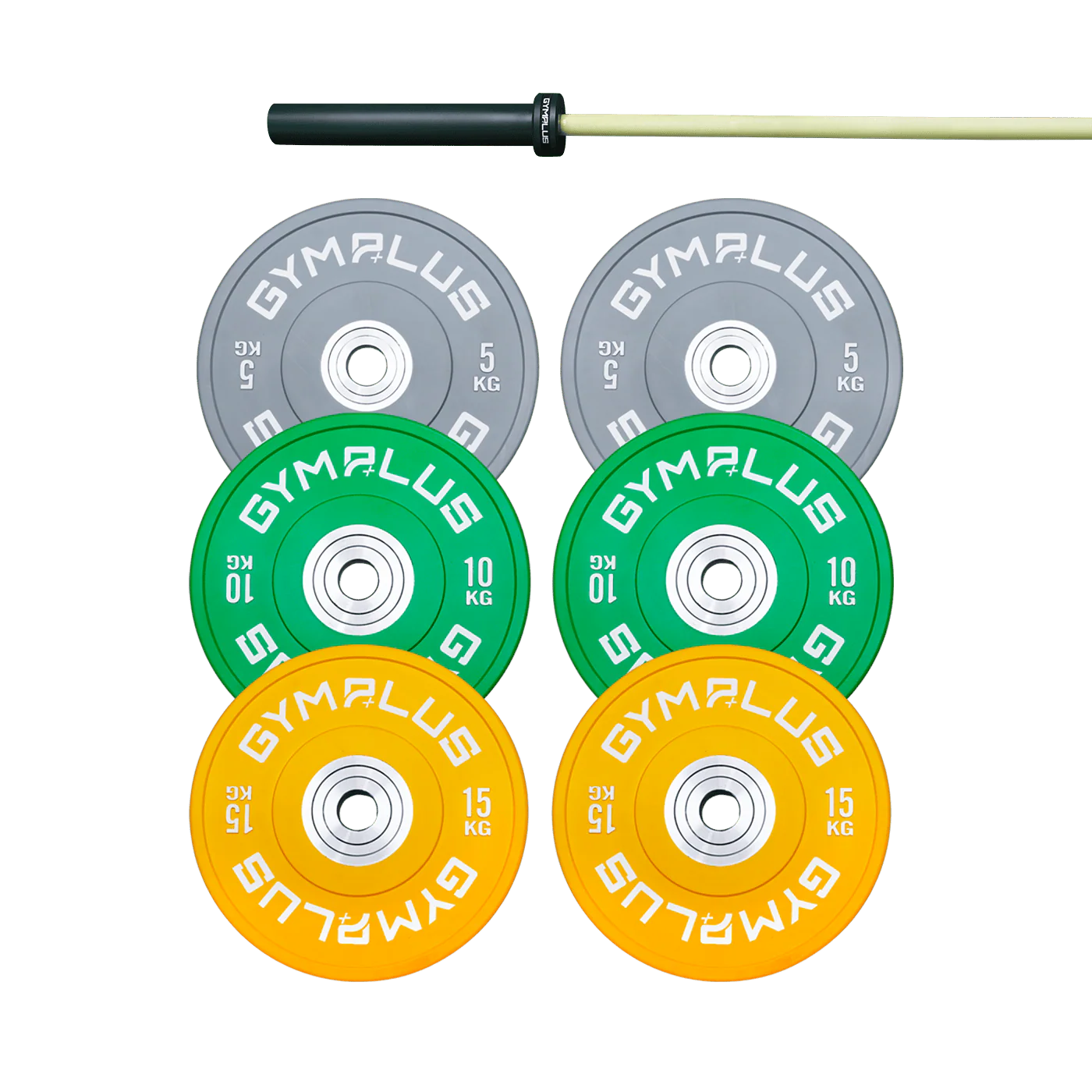 Evolve Olympic Bar 15KG and Bumper Plate Set - Image 2
