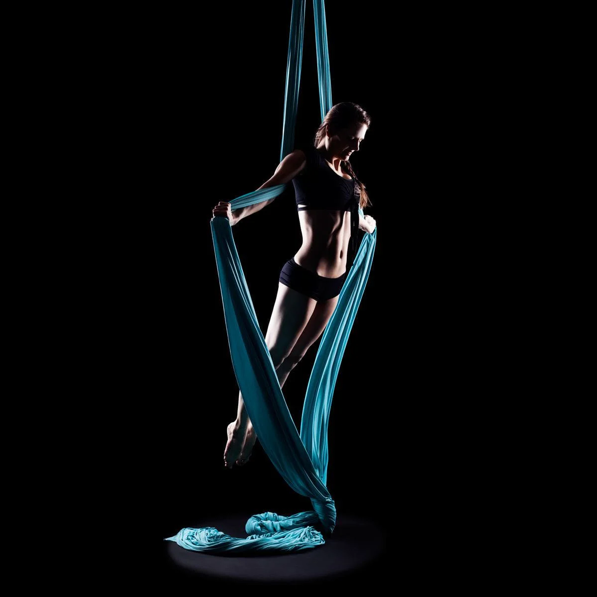 MEMAX Aerial Silks Yoga Swing Hammock Set - 100% Luxury Nylon Tricot Silks, Full Rigging Hardware - Image 4