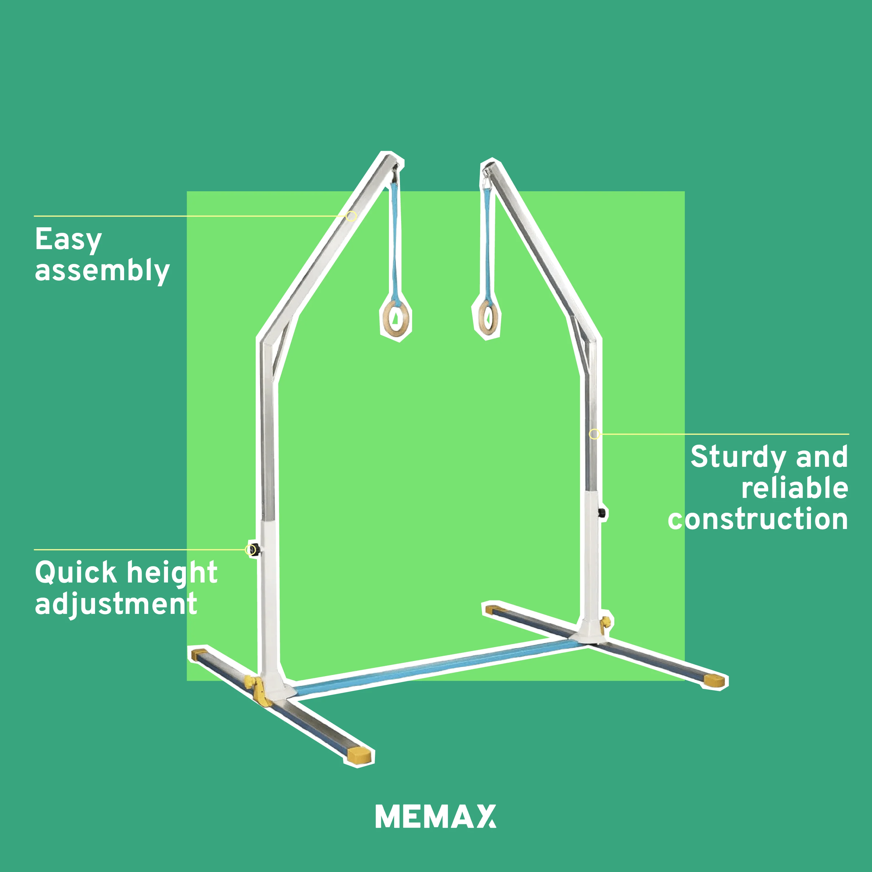 MEMAX Gymnastic Rings Set - Image 2
