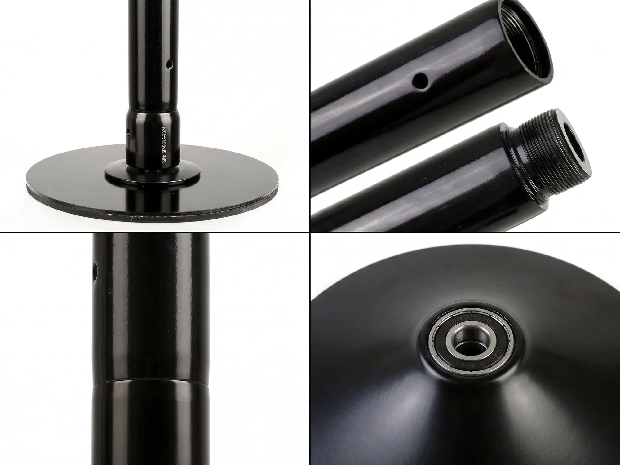 MEMAX Portable Dancing Pole - Static and Spinning - Black - Image 2