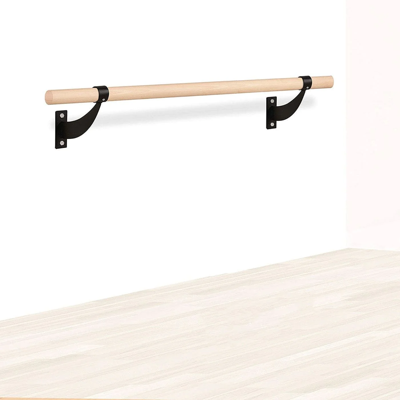 MEMAX Wall Mounted Ballet Barre – 150cm Beech Wood Dance Bar