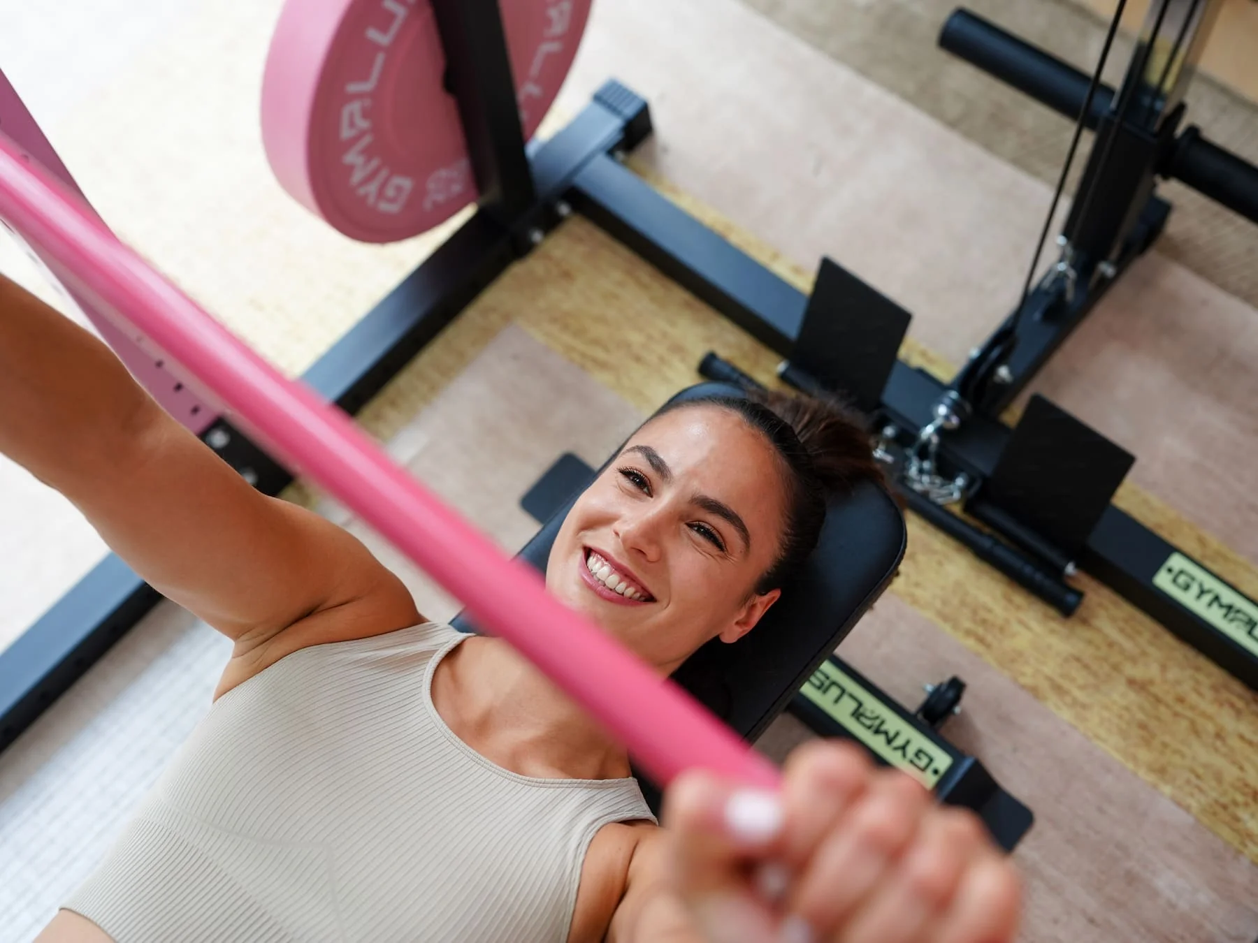 Pink Half Power Rack Garage Gym Package - Complete Setup - Image 17
