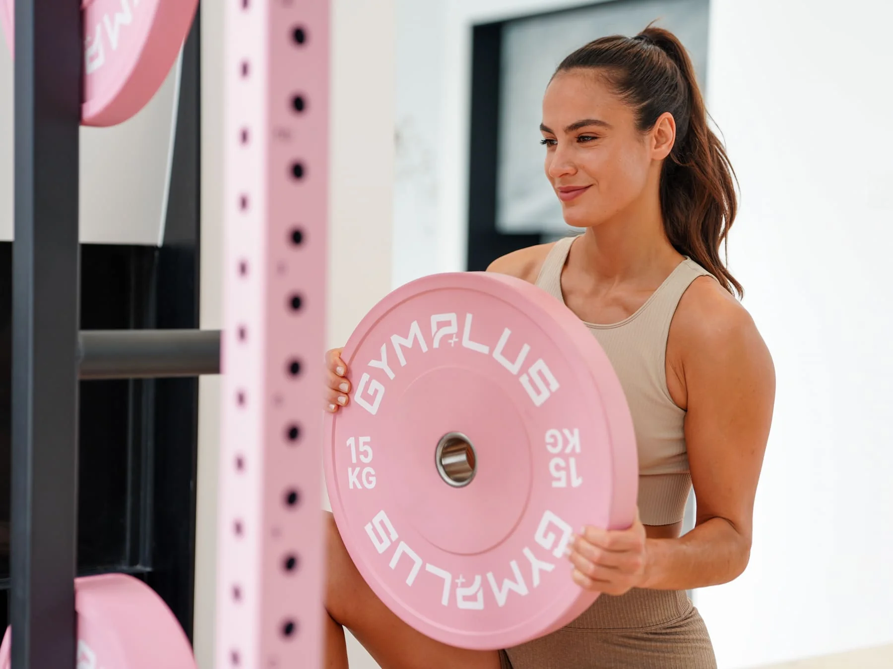 Pink Half Power Rack Garage Gym Package - Complete Setup - Image 19