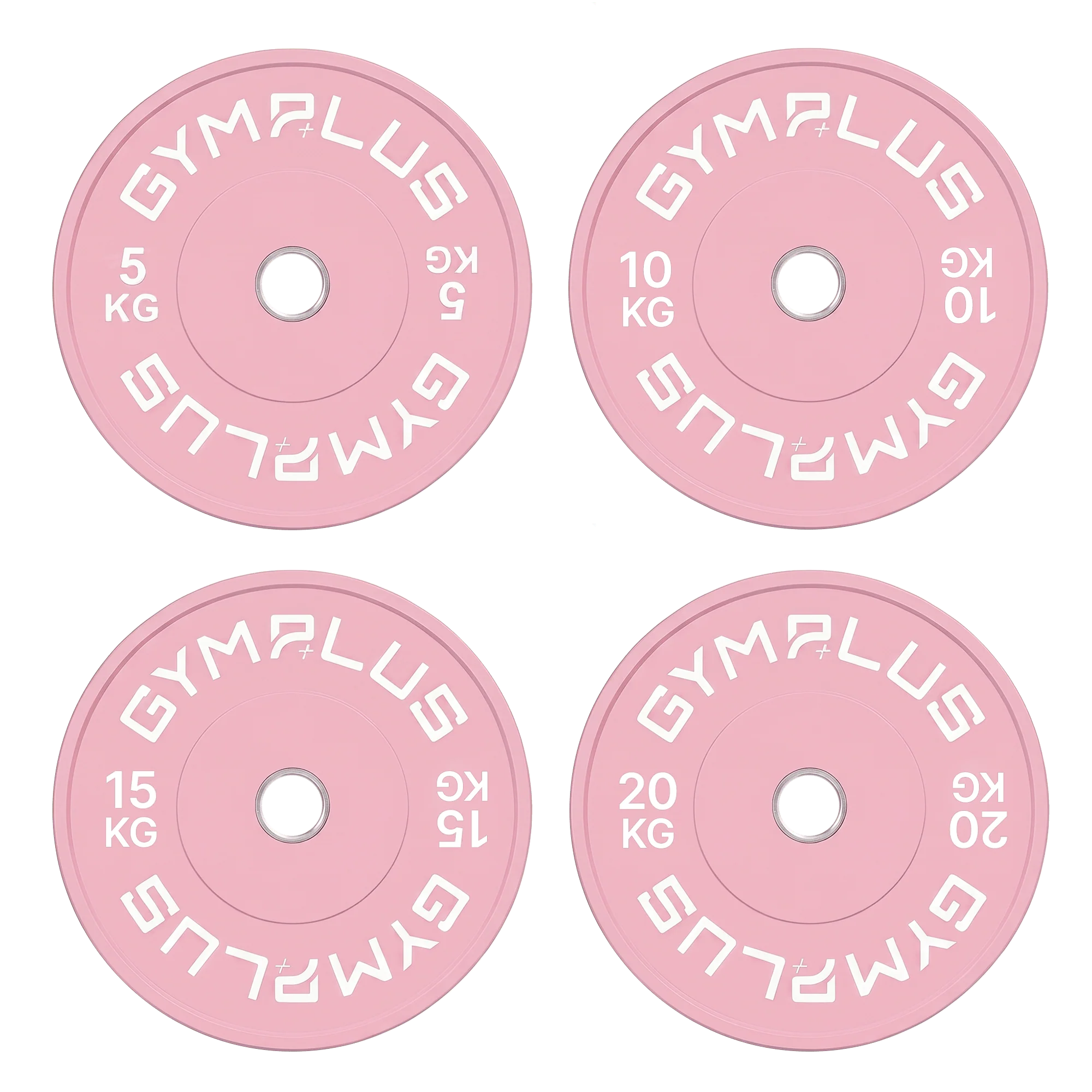 Pink Olympic Rubber Bumper Plates 5/10/15/20kg (Pairs)