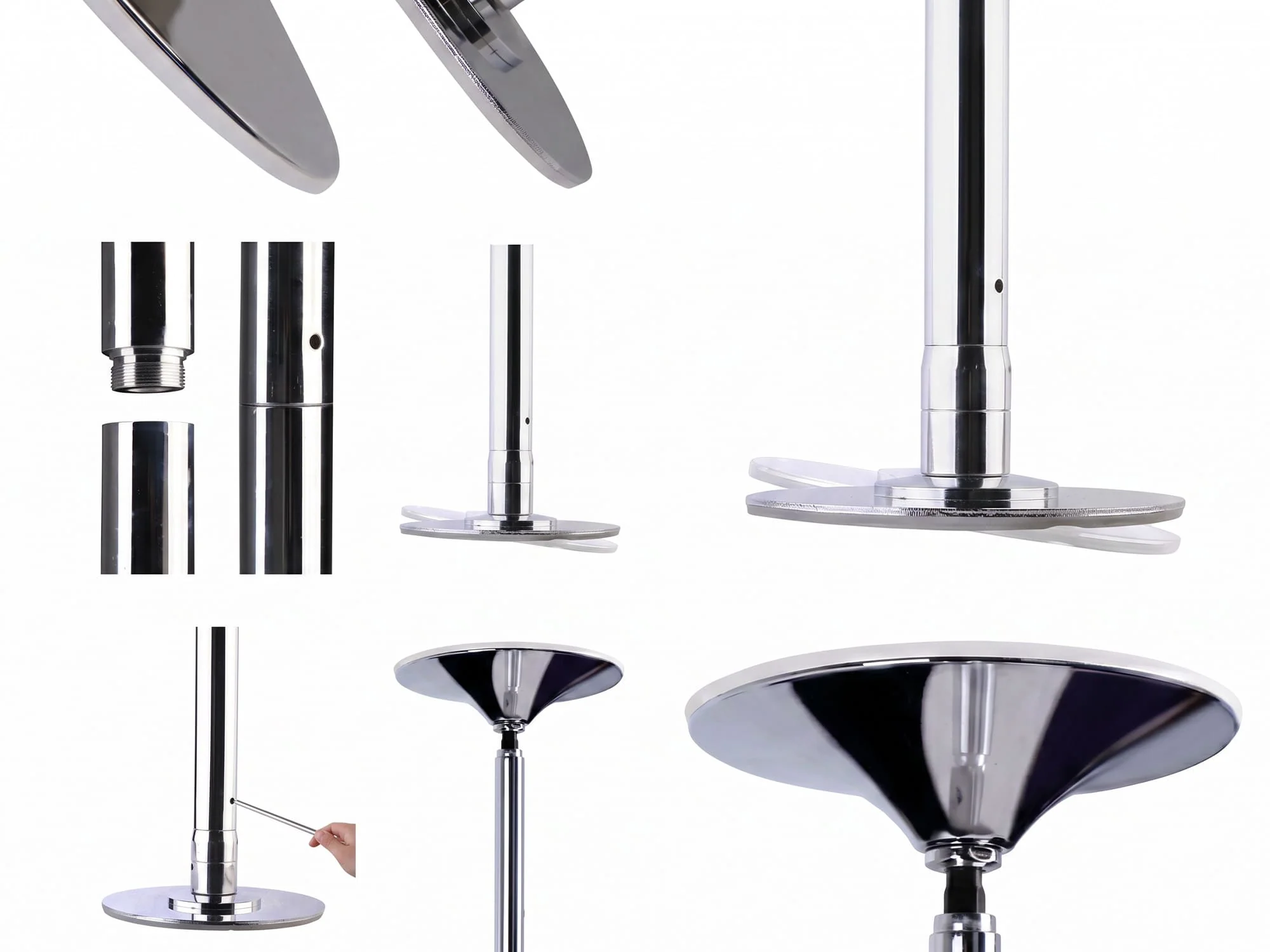 Portable Dancing Pole - Static and Spinning (Chrome) - Image 7