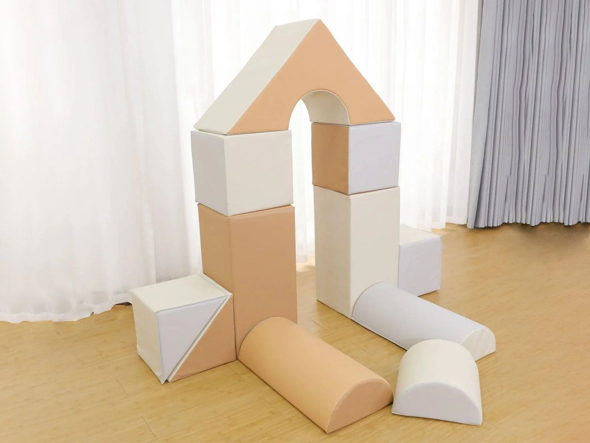 Sensory Montessori Neutral Baby Soft Play Value Bundle - 20 Piece - Image 3