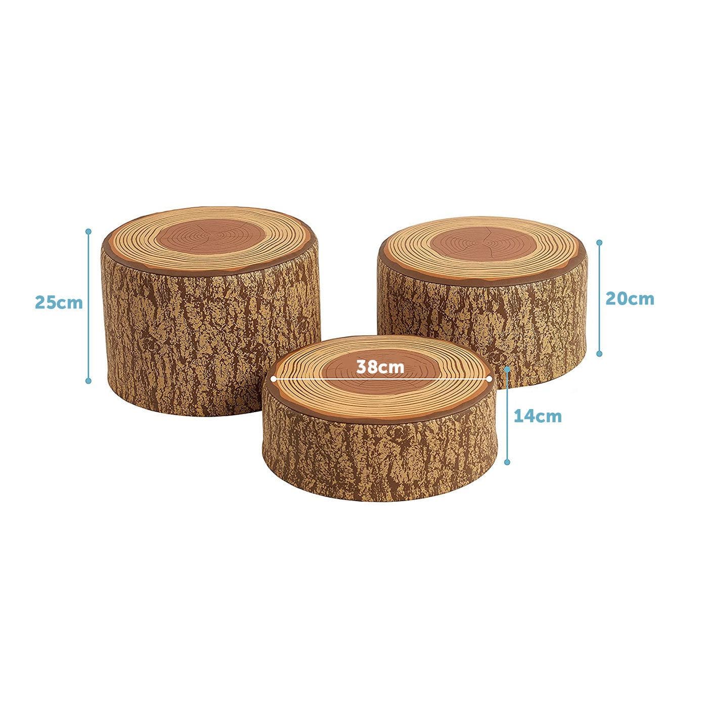 Tree Stump Stool Set, Toddler Climbing and Stepping Logs - 3 Pieces - Image 10