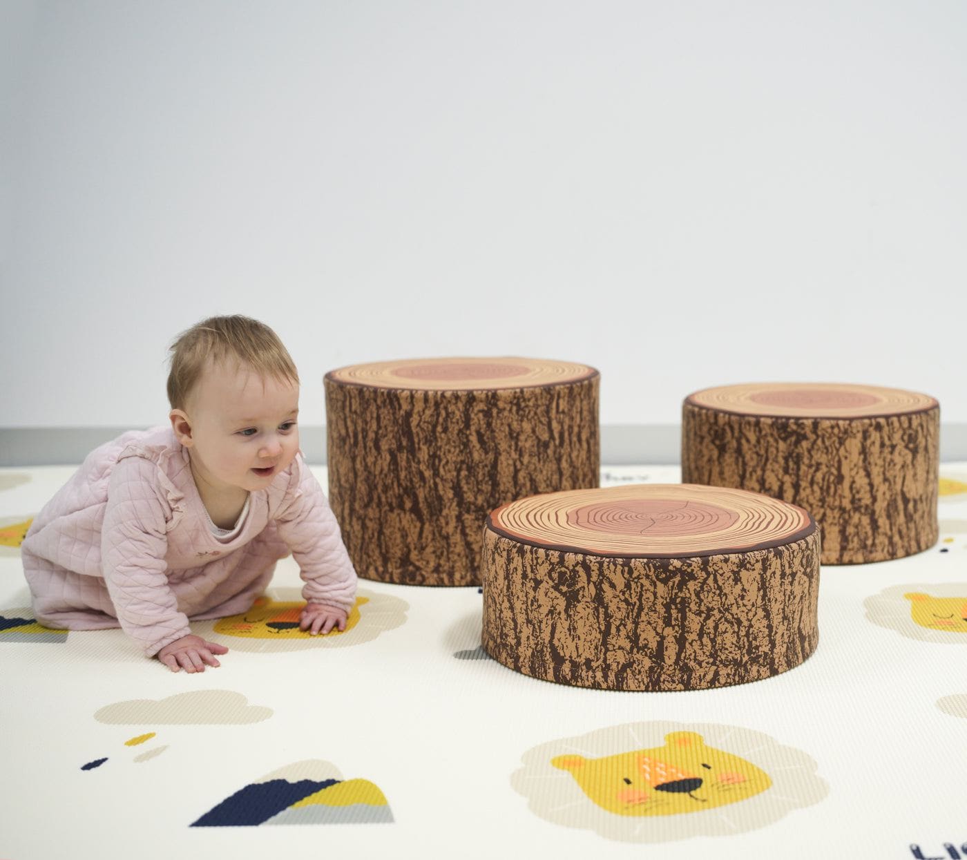 Tree Stump Stool Set, Toddler Climbing and Stepping Logs - 3 Pieces - Image 4