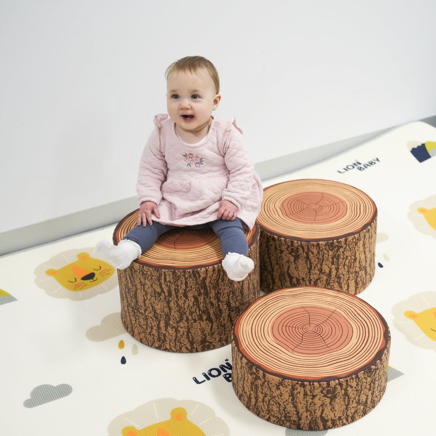 Tree Stump Stool Set, Toddler Climbing and Stepping Logs - 3 Pieces - Image 5
